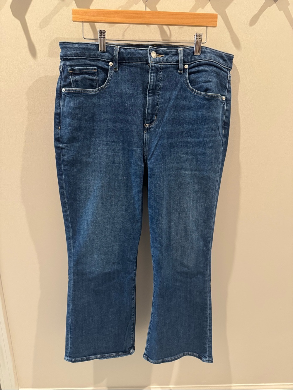 LOFT Women's Dark Blue Flare Jeans
